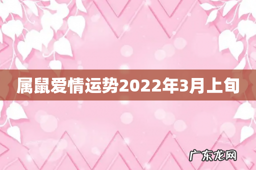 属鼠爱情运势2022年3月上旬