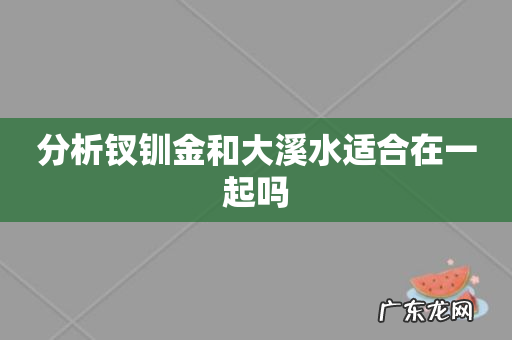 分析钗钏金和大溪水适合在一起吗