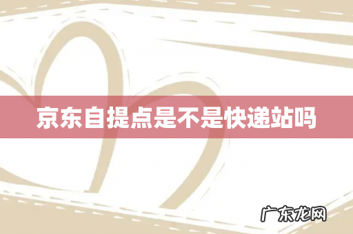 京东自提点是不是快递站吗