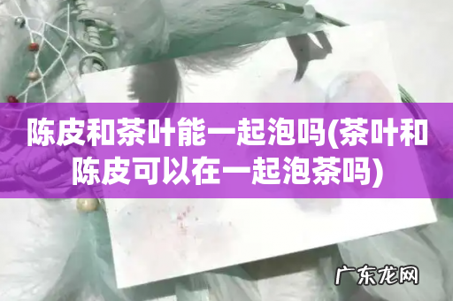 茶叶和陈皮可以在一起泡茶吗 陈皮和茶叶能一起泡吗