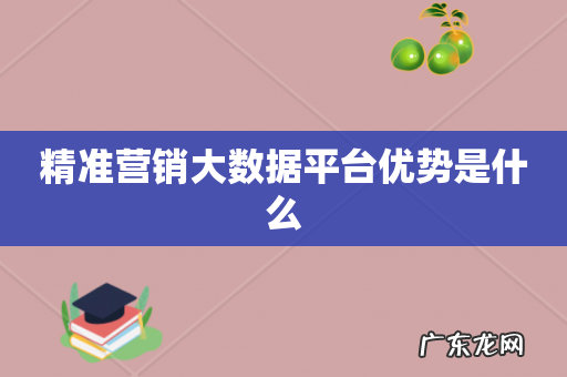 精准营销大数据平台优势是什么
