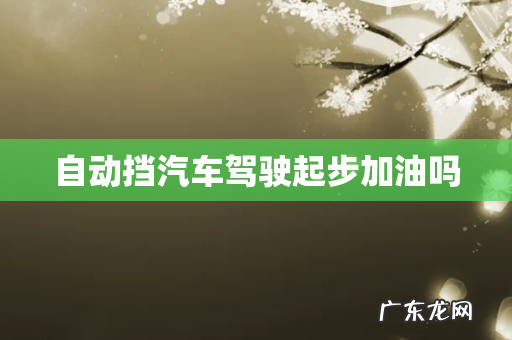 自动挡汽车驾驶起步加油吗