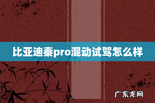 比亚迪秦pro混动试驾怎么样