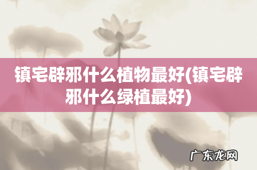 镇宅辟邪什么绿植最好 镇宅辟邪什么植物最好