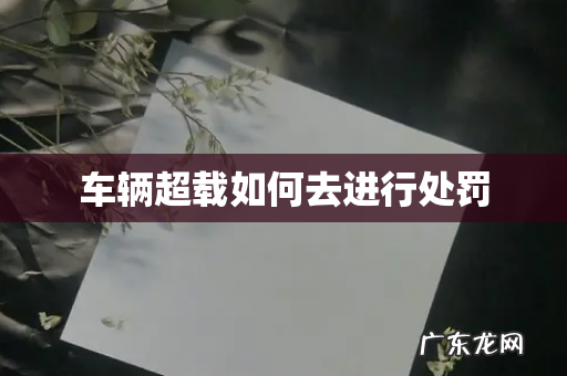 车辆超载如何去进行处罚