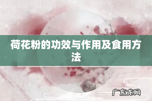 荷花粉的功效与作用及食用方法