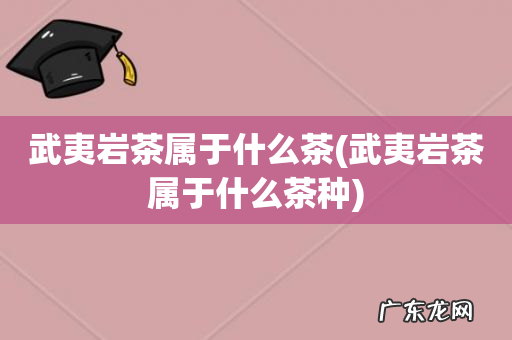 武夷岩茶属于什么茶种 武夷岩茶属于什么茶