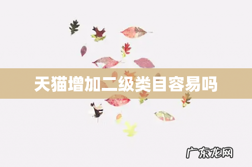 天猫增加二级类目容易吗