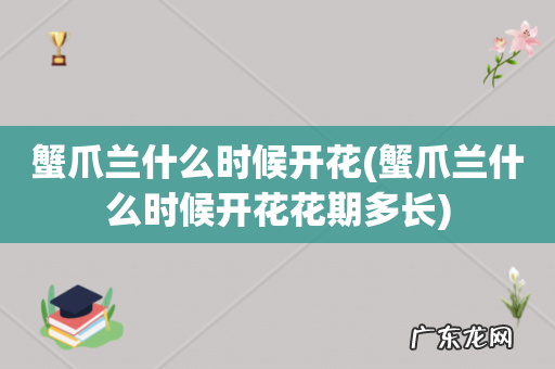 蟹爪兰什么时候开花花期多长 蟹爪兰什么时候开花