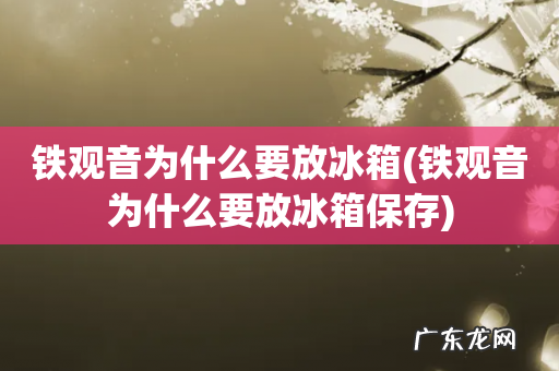铁观音为什么要放冰箱保存 铁观音为什么要放冰箱