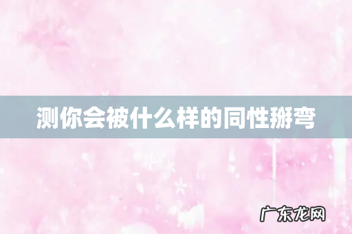 测你会被什么样的同性掰弯