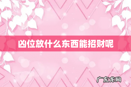 凶位放什么东西能招财呢