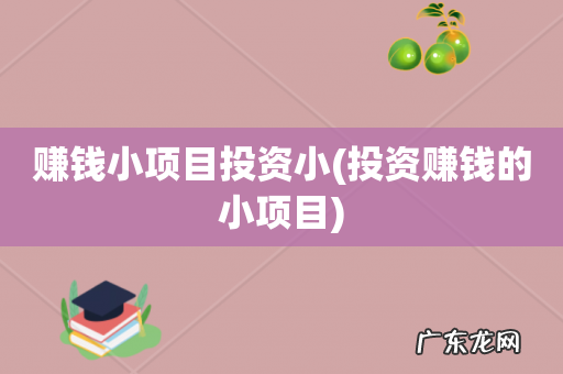 投资赚钱的小项目 赚钱小项目投资小