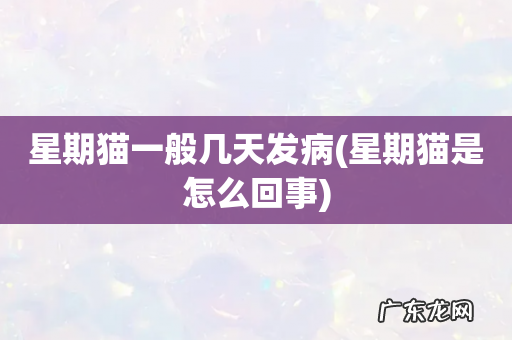星期猫是怎么回事 星期猫一般几天发病