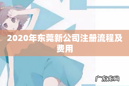 2020年东莞新公司注册流程及费用
