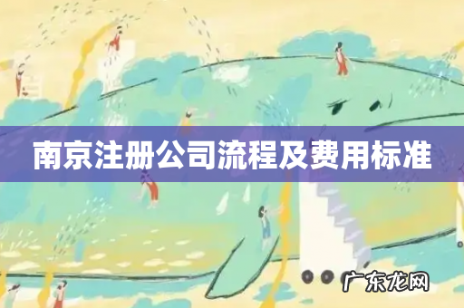 南京注册公司流程及费用标准
