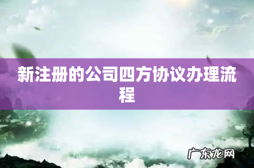 新注册的公司四方协议办理流程