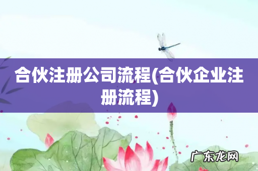 合伙企业注册流程 合伙注册公司流程
