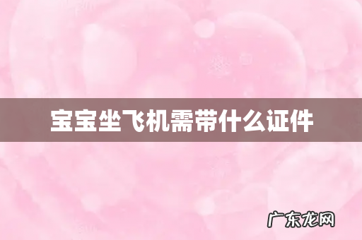 宝宝坐飞机需带什么证件