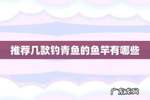推荐几款钓青鱼的鱼竿有哪些