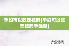 孕妇可以吃荔枝吗孕晚期 孕妇可以吃荔枝吗