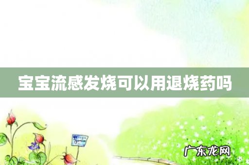 宝宝流感发烧可以用退烧药吗