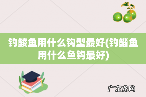 钓鲻鱼用什么鱼钩最好 钓鲮鱼用什么钩型最好