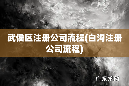 白沟注册公司流程 武侯区注册公司流程