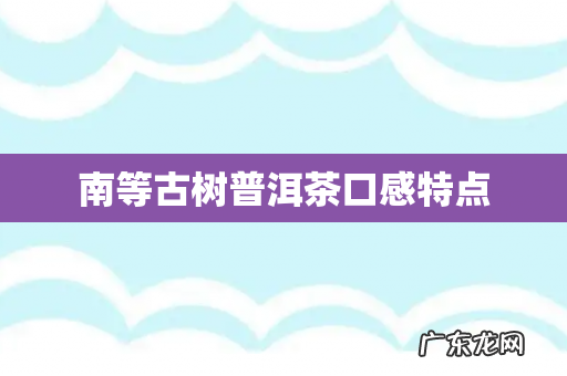 南等古树普洱茶口感特点