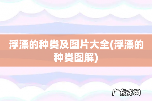 浮漂的种类图解 浮漂的种类及图片大全