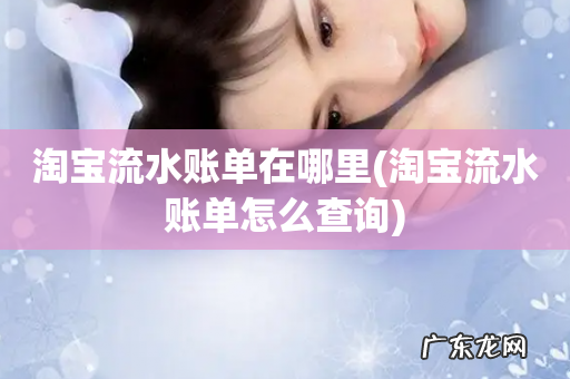 淘宝流水账单怎么查询 淘宝流水账单在哪里