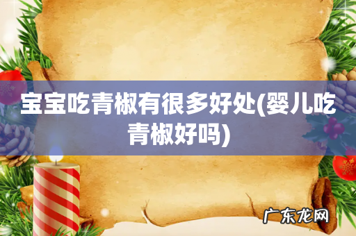 婴儿吃青椒好吗 宝宝吃青椒有很多好处