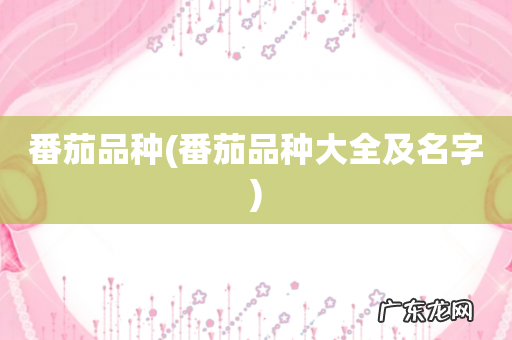 番茄品种大全及名字 番茄品种