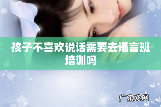 孩子不喜欢说话需要去语言班培训吗