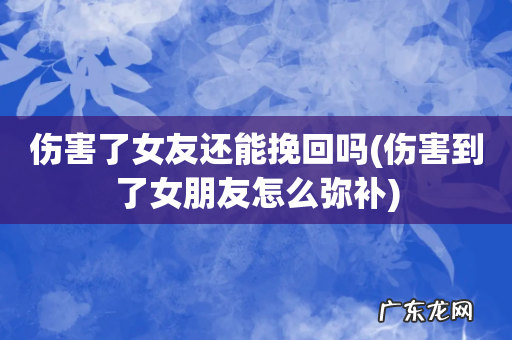 伤害到了女朋友怎么弥补 伤害了女友还能挽回吗