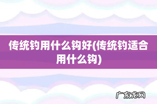 传统钓适合用什么钩 传统钓用什么钩好