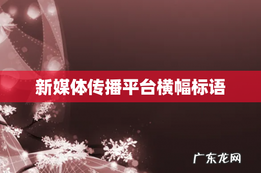 新媒体传播平台横幅标语