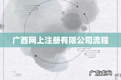 广西网上注册有限公司流程