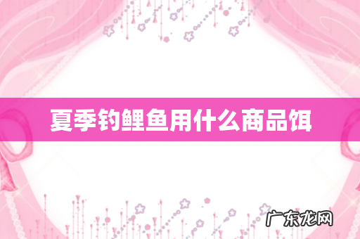 夏季钓鲤鱼用什么商品饵