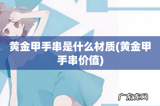 黄金甲手串价值 黄金甲手串是什么材质