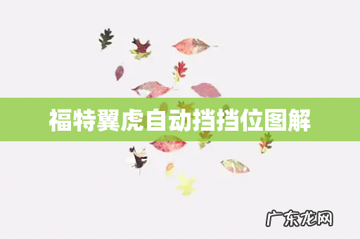 福特翼虎自动挡挡位图解