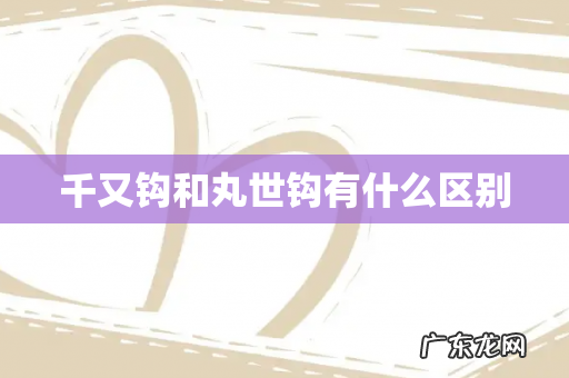 千又钩和丸世钩有什么区别