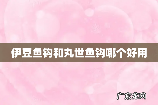 伊豆鱼钩和丸世鱼钩哪个好用