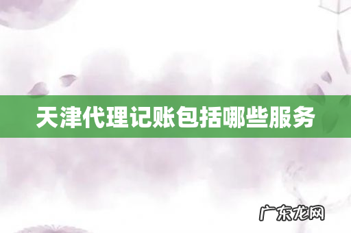 天津代理记账包括哪些服务