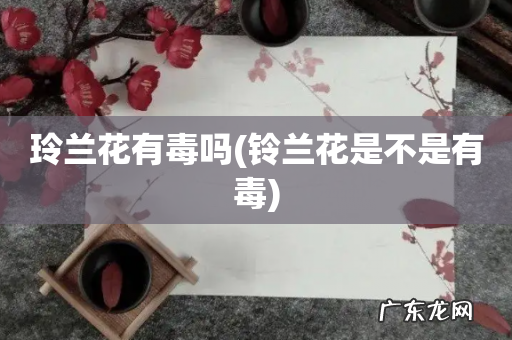 铃兰花是不是有毒 玲兰花有毒吗