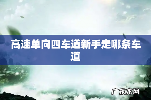 高速单向四车道新手走哪条车道