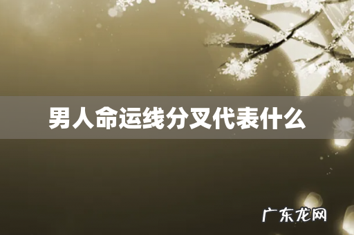 男人命运线分叉代表什么