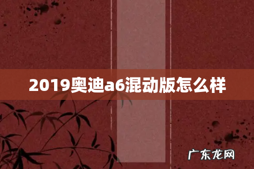 2019奥迪a6混动版怎么样