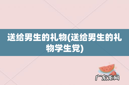 送给男生的礼物学生党 送给男生的礼物