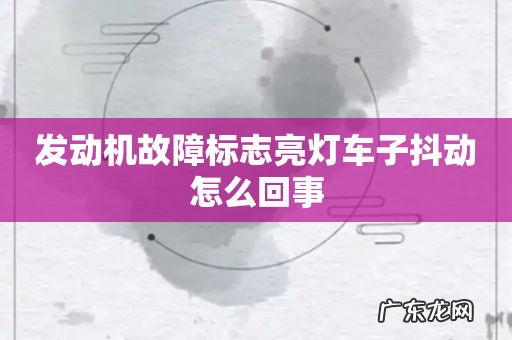发动机故障标志亮灯车子抖动怎么回事